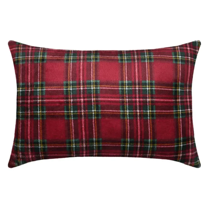 Coussin à carreaux écossais