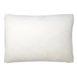 Coussin à carreaux effet mohair avec dos sherpa