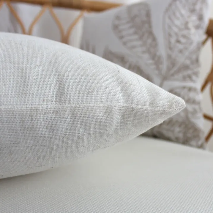 Coussin carré effet lin