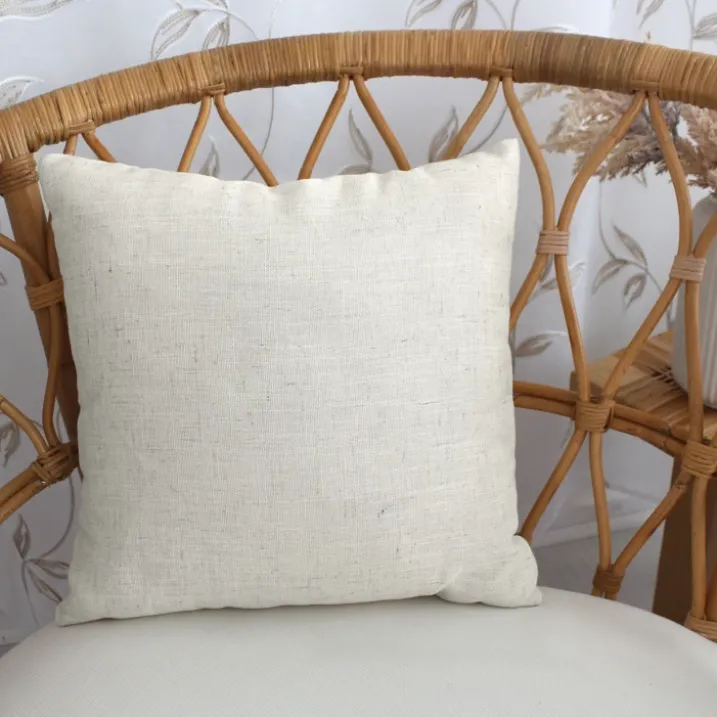 Coussin carré effet lin