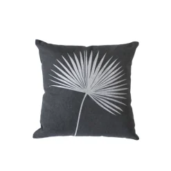Coussin carré feuille de palmier
