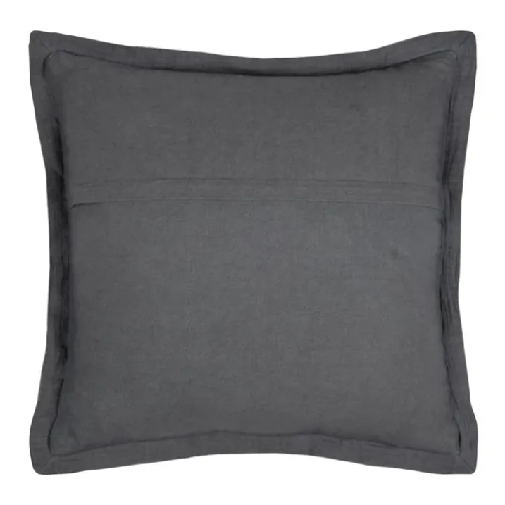 Coussin carré uni en gaze de coton surpiquée