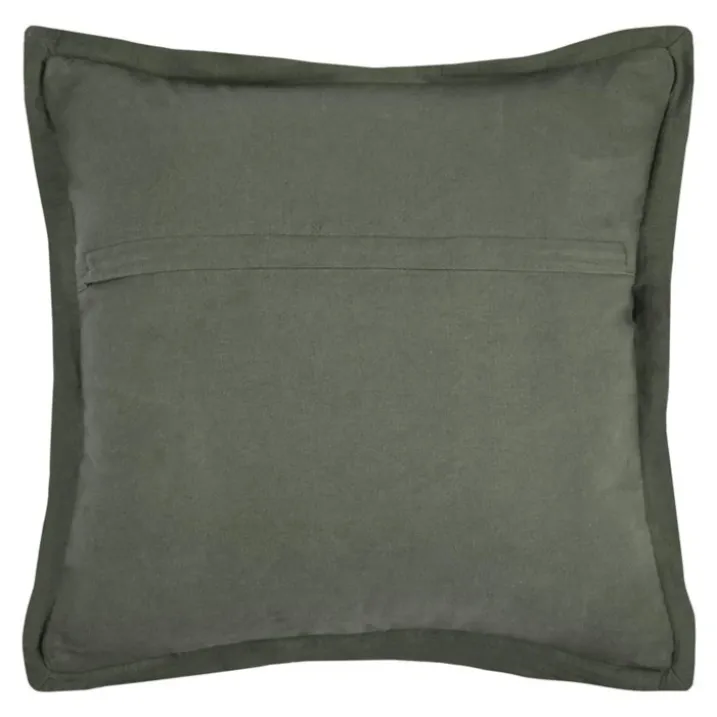 Coussin carré uni en gaze de coton surpiquée