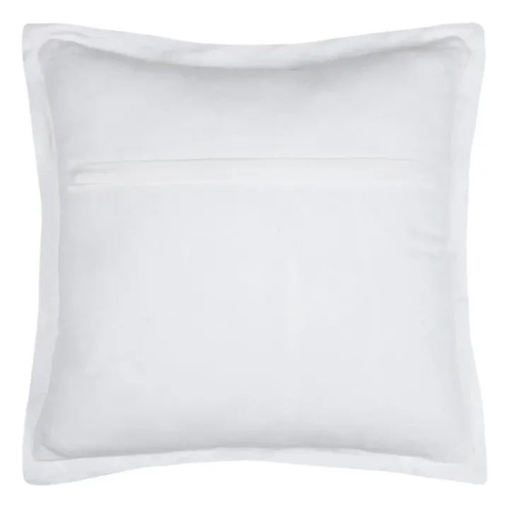 Coussin carré uni en gaze de coton surpiquée
