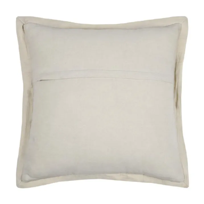 Coussin carré uni en gaze de coton surpiquée