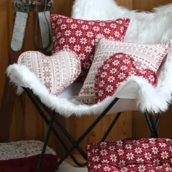 Coussin coeur esprit chalet traditionnel