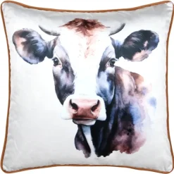 Coussin déco animalier vache