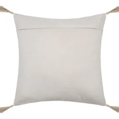 Coussin décoratif brodé motif palmier style tropical
