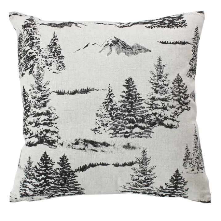 Coussin décoratif déhoussable style montagne