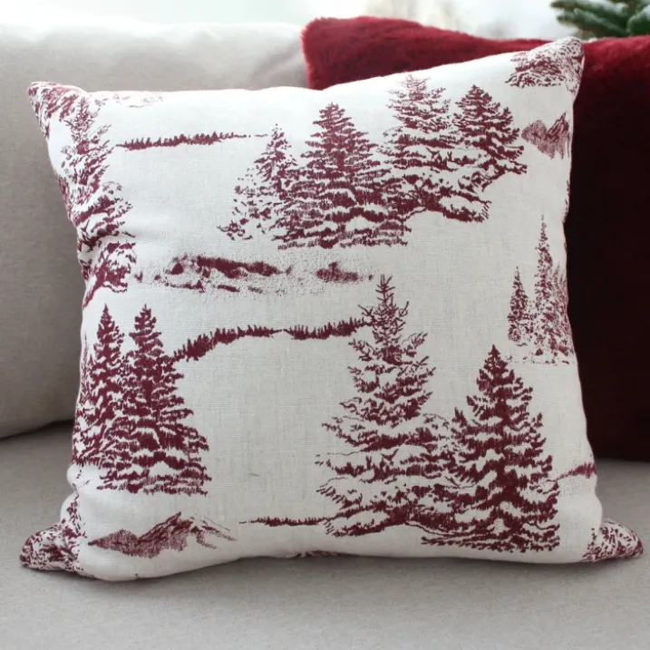 Coussin décoratif déhoussable style montagne