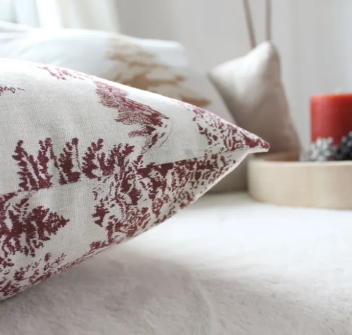 Coussin décoratif déhoussable style montagne