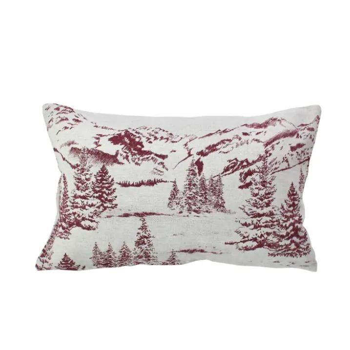 Coussin décoratif déhoussable style montagne