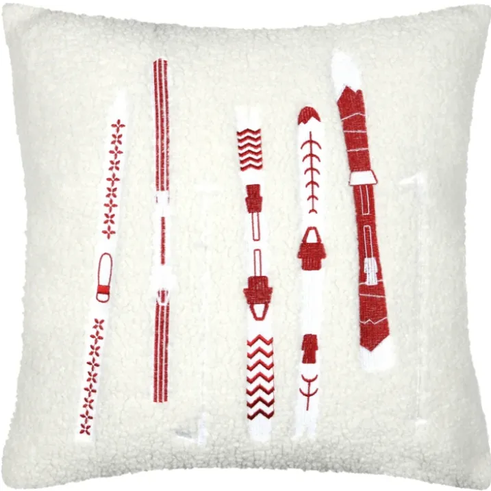 Coussin décoratif effet bouclette style montagne