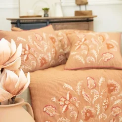 Coussin décoratif en polylin motif floral
