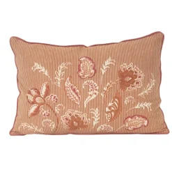 Coussin décoratif en polylin motif floral