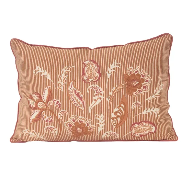 Coussin décoratif en polylin motif floral