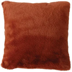 Coussin décoratif imitation fourrure toucher ultra doux