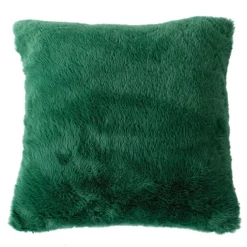 Coussin décoratif imitation fourrure toucher ultra doux
