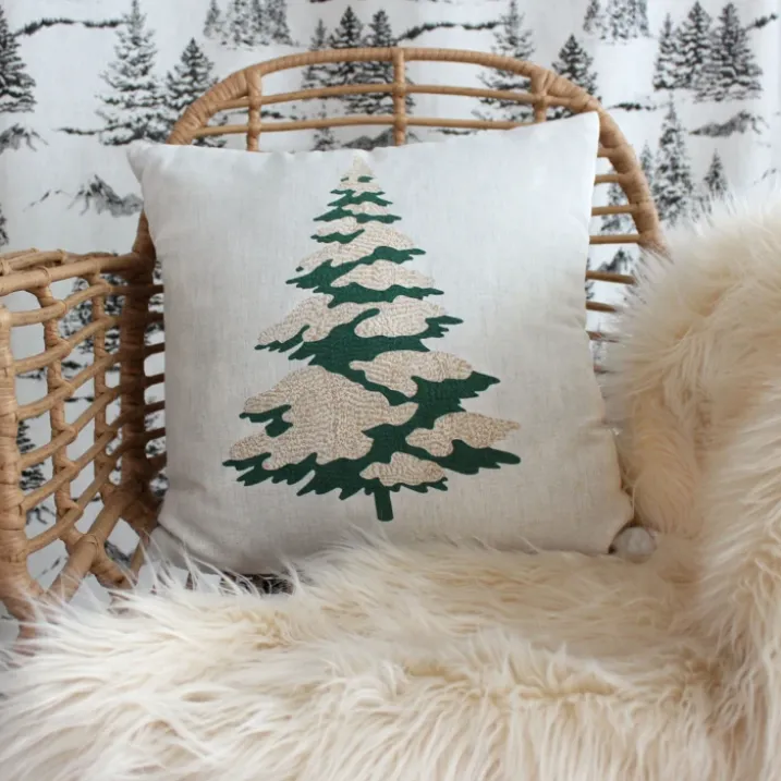 Coussin décoratif motif sapin