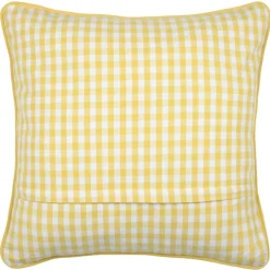 Coussin décoratif motif vichy en polycoton