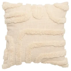 Coussin décoratif tufté en coton à motifs en relief