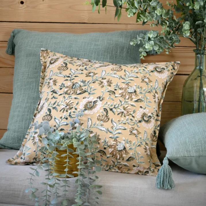 Coussin décoratif végétal graphique
