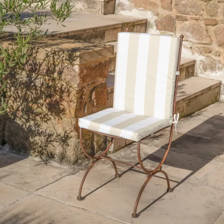 Coussin de fauteuil assise et dossier imperméableà rayures ARCACHON