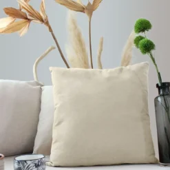 Coussin dehoussable en velours