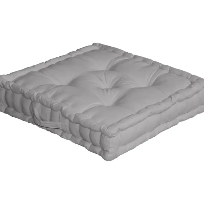 Coussin de sol uni en pur coton