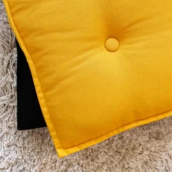 Coussin de sol uni en pur coton