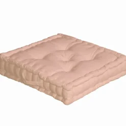 Coussin de sol uni en pur coton