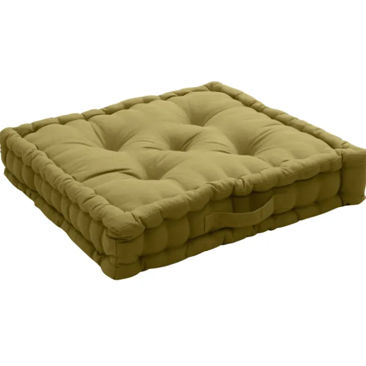 Coussin de sol uni en pur coton