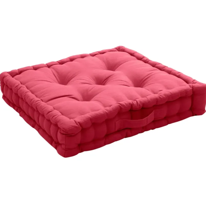 Coussin de sol uni en pur coton