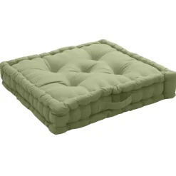 Coussin de sol uni en pur coton