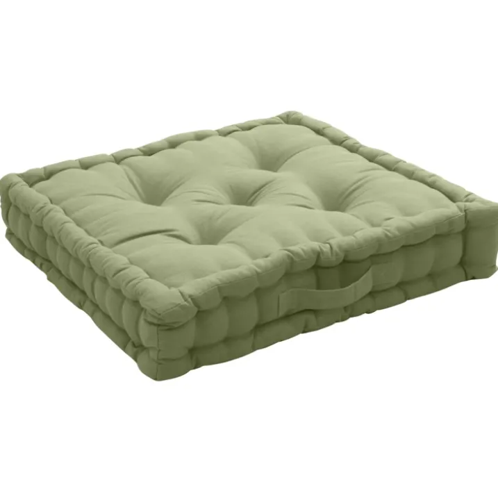 Coussin de sol uni en pur coton