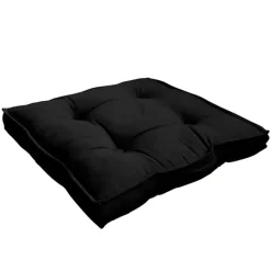 Coussin de sol uni en pur coton