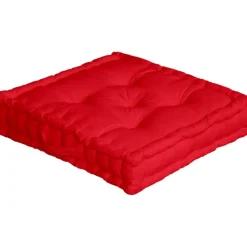 Coussin de sol uni en pur coton