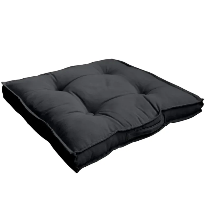 Coussin de sol uni en pur coton