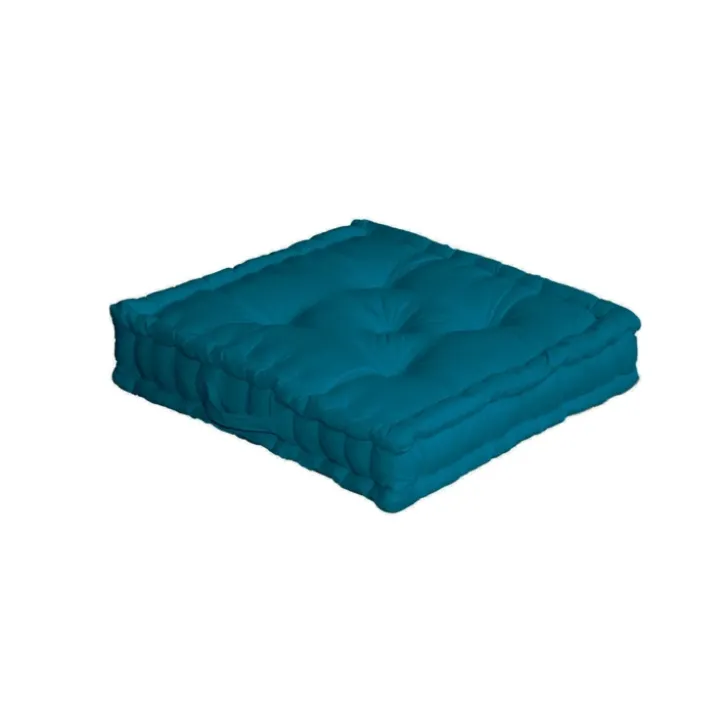 Coussin de sol uni en pur coton