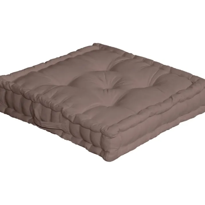Coussin de sol uni en pur coton