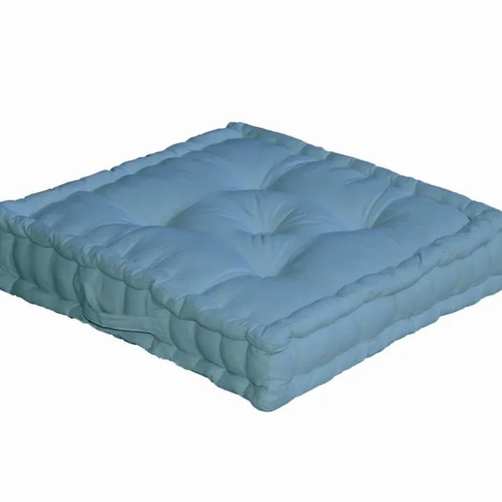 Coussin de sol uni en pur coton