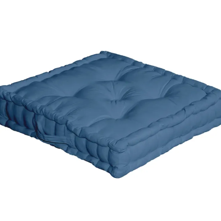 Coussin de sol uni en pur coton