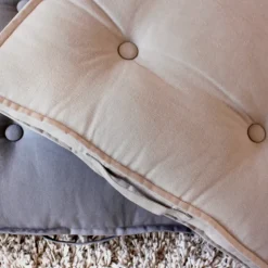 Coussin de sol uni en pur coton