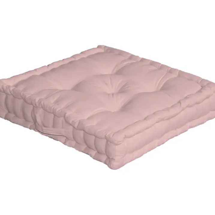 Coussin de sol uni en pur coton
