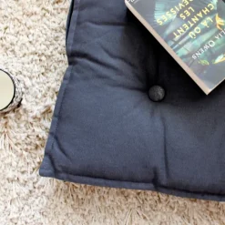 Coussin de sol uni en pur coton