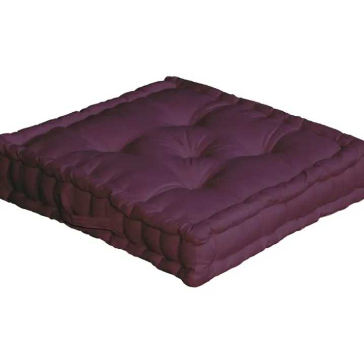 Coussin de sol uni en pur coton