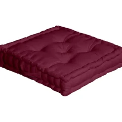 Coussin de sol uni en pur coton