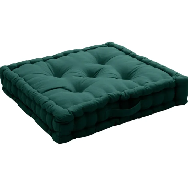 Coussin de sol uni en pur coton
