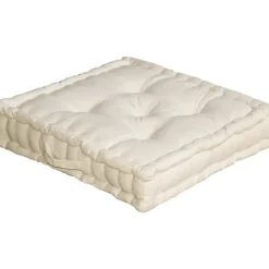 Coussin de sol uni en pur coton