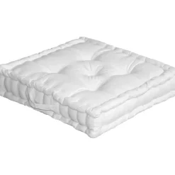 Coussin de sol uni en pur coton